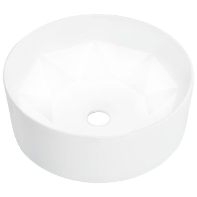 vidaXL håndvask 36 x 14 keramik hvid