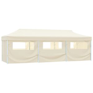 vidaXL foldbart pop op-festtelt med 8 sidev&aelig;gge 870x291x315 cm cremefarvet