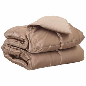 vidaXL Hel&aring;rs dyne Guld 200 x 140 cm Satin og Mikrofiber