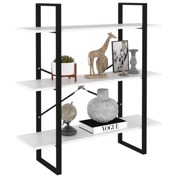 vidaXL bogreol 100x30x105 cm konstrueret tr&aelig; hvid