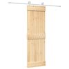 vidaXL Skyded&oslash;r Natur og hvid 70 x 210 cm Massivt Fyrretr&aelig;
