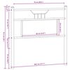 vidaXL sengegavl 75 cm konstrueret træ og stål røget egetræsfarve