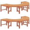 vidaXL Tr&aelig; B&aelig;nk 8 -Seater 2 stk. 160 x 80 x 45cm Massiv Eucalyptus Tr&aelig;