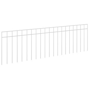 vidaXL Havehegnspane 12 stk. 100 x 30 cm Galvaniseret st&aring;l S&oslash;lv