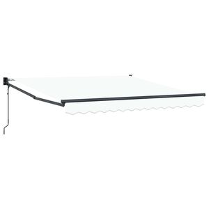 vidaXL Udtr&aelig;kkelig markise Hvid 350 x 250 cm Polyester og metal