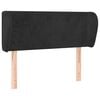 vidaXL sengegavl med kanter 93x23x78/88 cm fl&oslash;jl sort