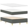 vidaXL Box spring seng med madras M&oslash;rkegr&aring; 120 x 200 cm Stof