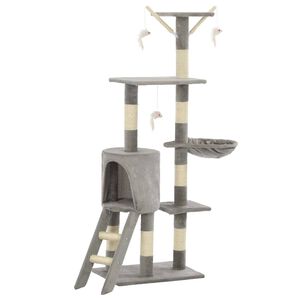 vidaXL kradsetr&aelig; til katte med sisal-kradsestolper 138 cm gr&aring;