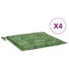 vidaXL Stolehynder 4 pcs Gr&oslash;n og Hvid 50 x 50 x 4 cm Oxford stof