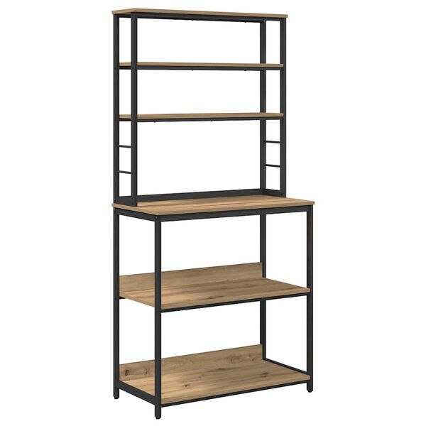 vidaXL K&oslash;kkenhylde Artisan Egetr&aelig; 80 x 40 x 168 cm Konstrueret tr&aelig;