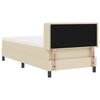 vidaXL Box spring seng med madras Creme 190 x 90 cm Stof