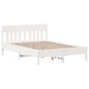 vidaXL sengeramme uden madras 135x190 cm massivt fyrretr&aelig; hvid