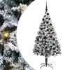 vidaXL Kunstigt juletr&aelig; Hvid 180 cm PVC og St&aring;l og Plastik