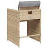 vidaXL havestole 4 stk. med hynder polyrattan blandet beige