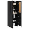 vidaXL Highboard 2 pcs Sort eg Konstrueret tr&aelig;