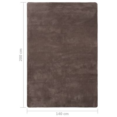 vidaXL gulvtæppe 200x140 cm gråbrun