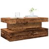 vidaXL sofabord med LED-lys 90x50x40 cm gammelt tr&aelig;look