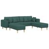 vidaXL Sofa med pude 3 pcs M&oslash;rkegr&oslash;n Stof