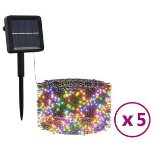 vidaXL lysk&aelig;der 5 stk. 5x200 LED inde/ude soldrevet kold hvid