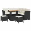 vidaXL Havesofa S&aelig;t 8 stk. Sort polyrattan