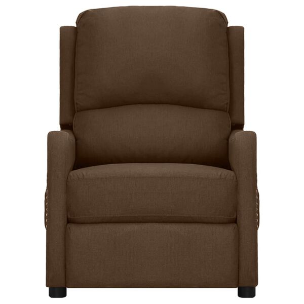 vidaXL eldrevet massagestol stof brun