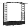 vidaXL H&aelig;vet Bed med Trellis og Tag Sort 169 x 40 x 123 cm PP
