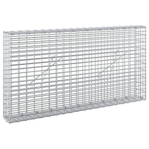 vidaXL Gabion med 5 mm tr&aring;d og 5x2,5 cm net 100x10x50 cm