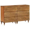 vidaXL kommoder 2 stk. 60x33x75 cm massivt mangotr&aelig;