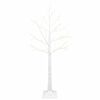 vidaXL Birketr&aelig;-juletr&aelig; Hvid 22 x 22 x 120 cm Plastik 174 LED'er