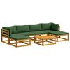 vidaXL Sofa S&aelig;t 7 stk. Naturfarvet Massivt Akacietr&aelig;