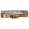 vidaXL Udend&oslash;rs sofagruppe 6 stk. Naturlig og Lys Gr&aring;