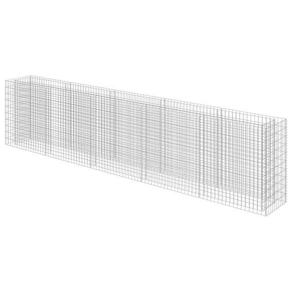 vidaXL gabion-h&oslash;jbed 450x50x100 cm galvaniseret st&aring;l