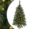 vidaXL Mini Juletr&aelig; 60 cm 25 LED'er Varm hvid PVC Gr&oslash;n
