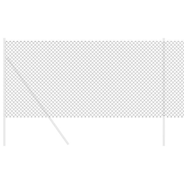 vidaXL K&aelig;delink indhegning Gr&aring; 10 x 1,4 m St&aring;l