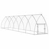 vidaXL h&oslash;nsehus 600x105x120 cm galvaniseret st&aring;l s&oslash;lvfarvet
