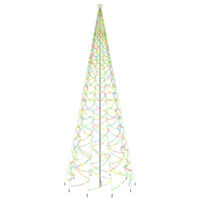 vidaXL juletræ med spyd 3000 LED'er 800 cm farverigt lys