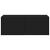 vidaXL v&aelig;gh&aelig;ngt tv-bord med LED-lys 80x35x31 cm sort