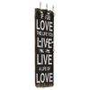 vidaXL v&aelig;gmonteret knager&aelig;kke med 6 knager LOVE LIFE 120 x 40 cm