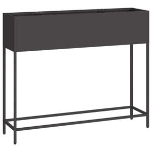 vidaXL H&aelig;vet haveplante Sort 100 x 26 x 82 cm St&aring;l
