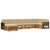 vidaXL Udend&oslash;rs sofagruppe med pude 7 pcs Naturlig og Beige