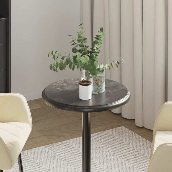 vidaXL bordplade &Oslash;40x2,5 cm marmor sort