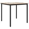 vidaXL Spisebord Naturfarvet 80 x 80 x 75 cm Massiv fyrretr&aelig;