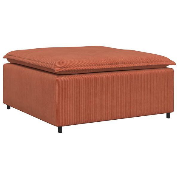 vidaXL modul&aelig;r sofa fodskammel modul 100x100x48 cm r&oslash;d orange