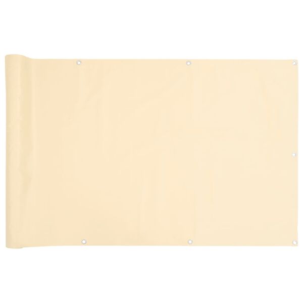 vidaXL altanafsk&aelig;rmning 1000x75 cm PVC cremefarvet