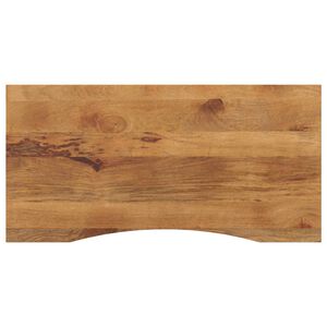 vidaXL bordplade med kurvet form 120x50x2,5 cm ru massivt mangotr&aelig;