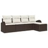 vidaXL Havesofa S&aelig;t 5 stk. Brun polyrattan