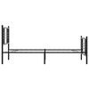 vidaXL sengeramme med sengegavl og fodg&aelig;rde 90x200 cm metal sort