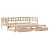 vidaXL daybed med udtræk og skuffer uden madras 80x200 cm