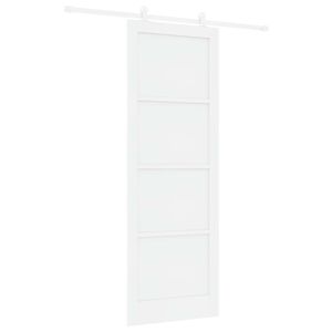 vidaXL Skyded&oslash;r Hvid 83 x 232 cm Massivt fyrretr&aelig;
