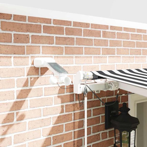 vidaXL markise m. LED 600x300 cm automatisk betjening antracitgr&aring; hvid